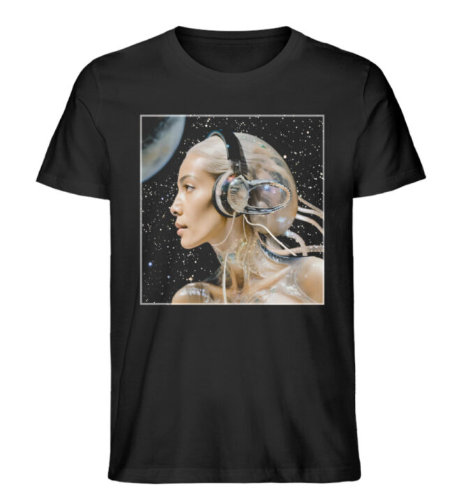 Herren T-Shirt Premium Musik im Weltall - Herren Premium Organic Shirt-16